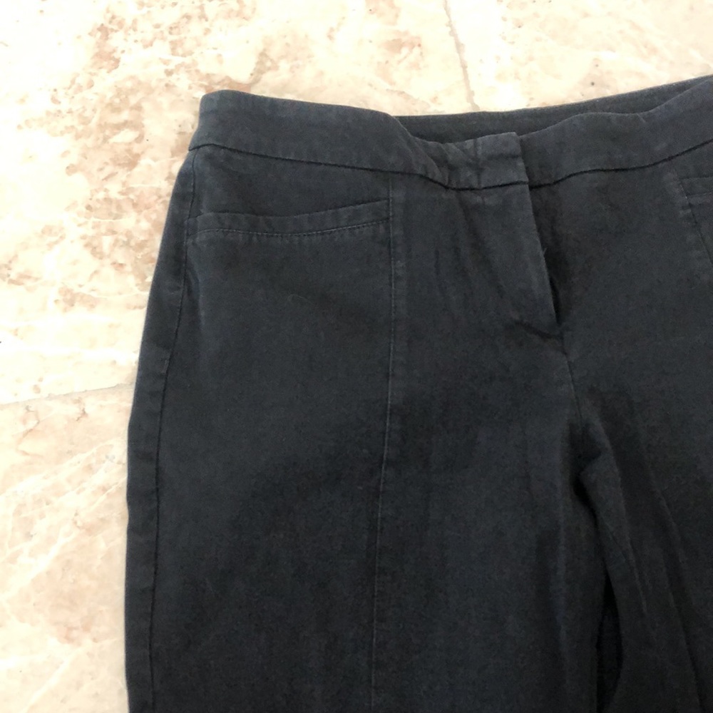 Investments 6th Ave Straight Leg Mid Rise Stretch Black Pant - Picture 6 of 7